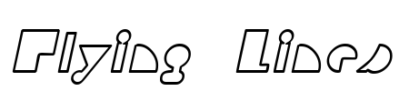 Flying Lines Font Image