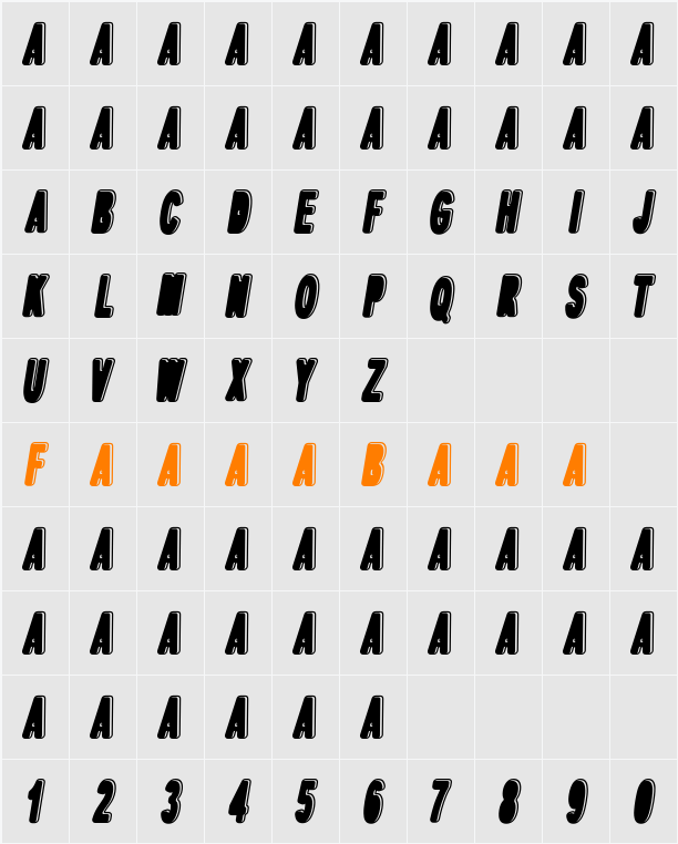 dPopper Character Map