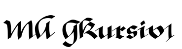 MA GKursiv1 Font Image