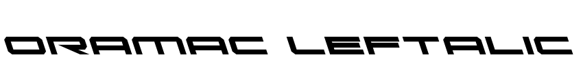 Oramac Leftalic Font Image