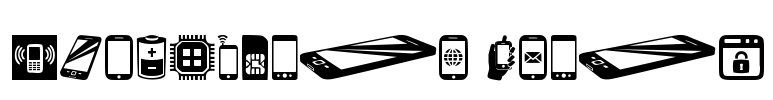 Smartphone Icons Font Image