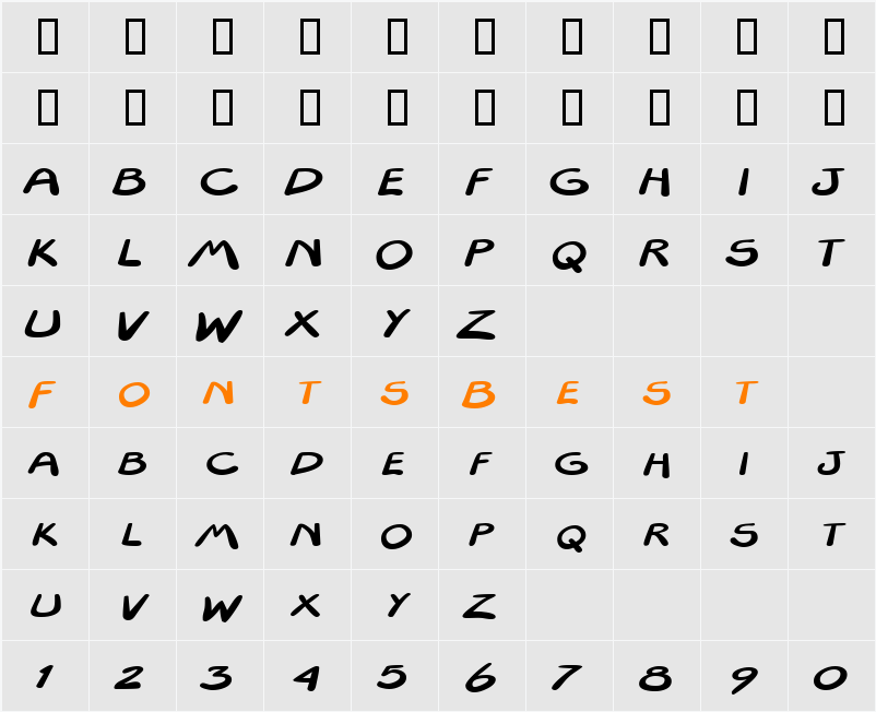Textapoint Character Map