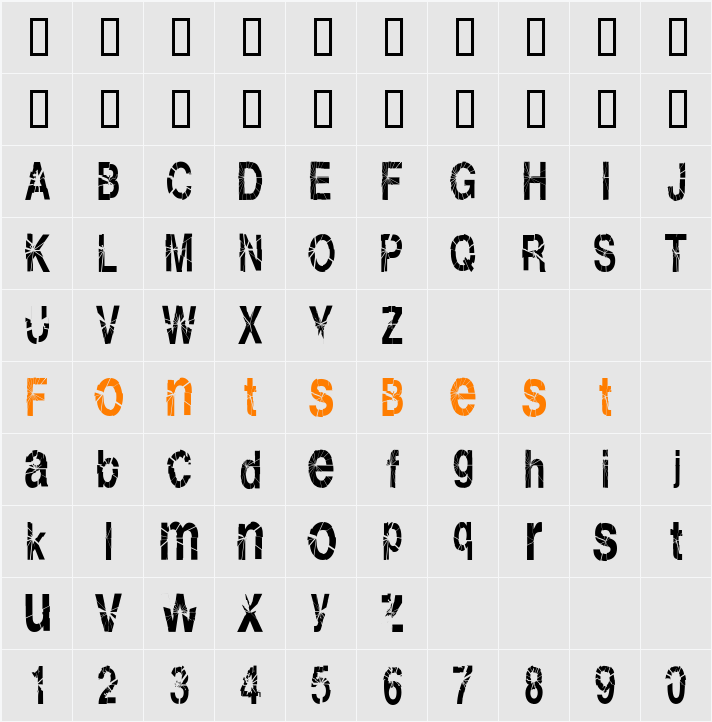 Shatterboxx Character Map