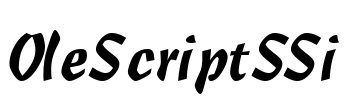 OleScriptSSi Font Image