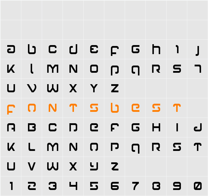 Gunrunner Condensed Character Map