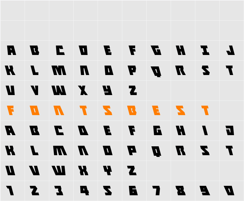 Halfshell Hero Leftalic Character Map