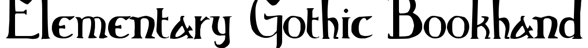 Elementary Gothic Bookhand
