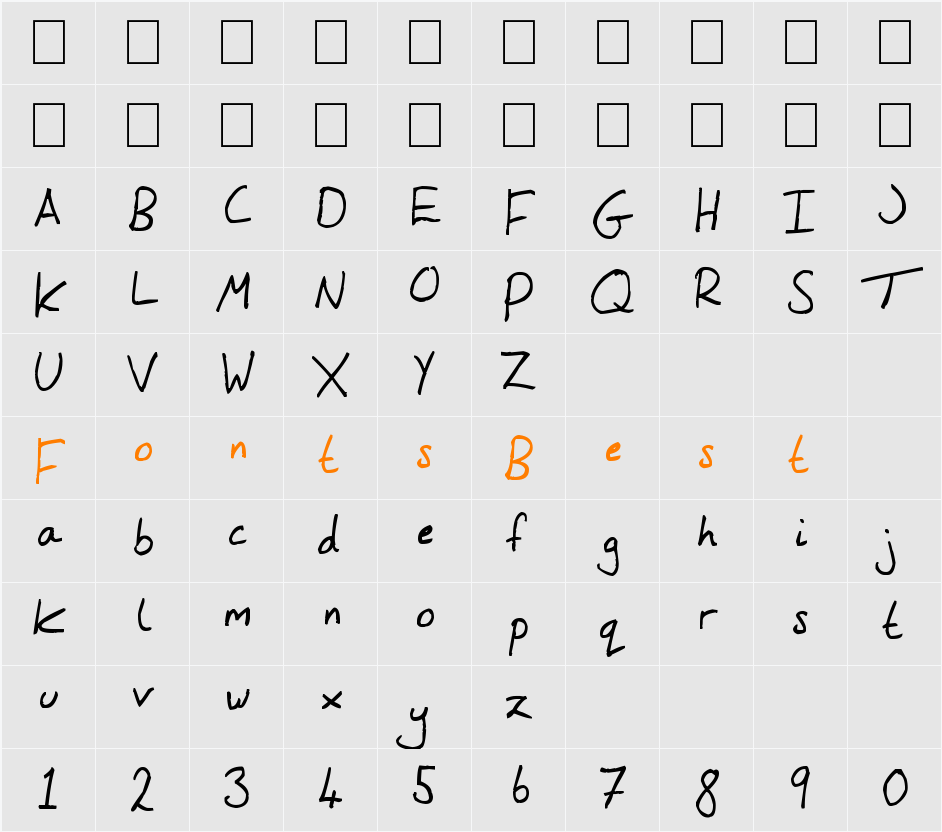The One Jenny Made Character Map