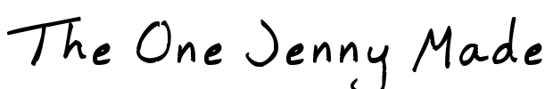 The One Jenny Made Font Image