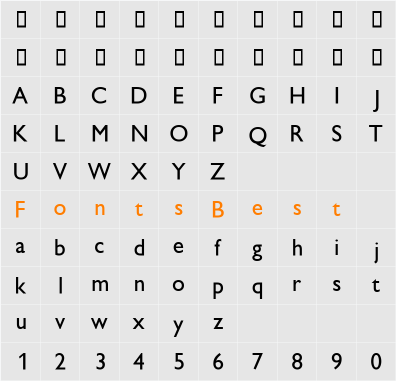 IdiomSSK Character Map