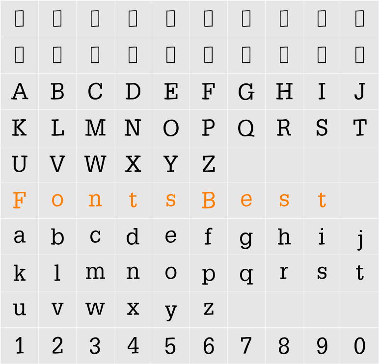 SlabSoft Character Map