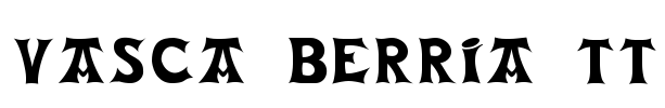 Vasca Berria TT Font Image