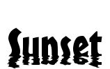Sunset Font Image