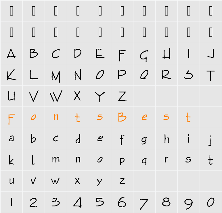 EnviroAntD Character Map