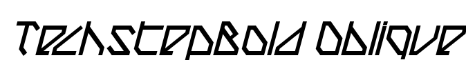 TechstepBold Oblique Font Image