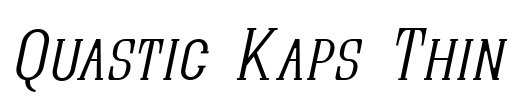 Quastic Kaps Thin Font Image