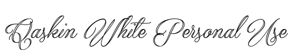 Qaskin White Personal Use Font Image