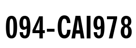 094-CAI978 Font Image
