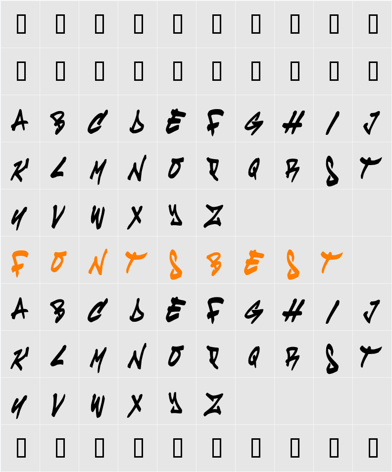 cruze Character Map