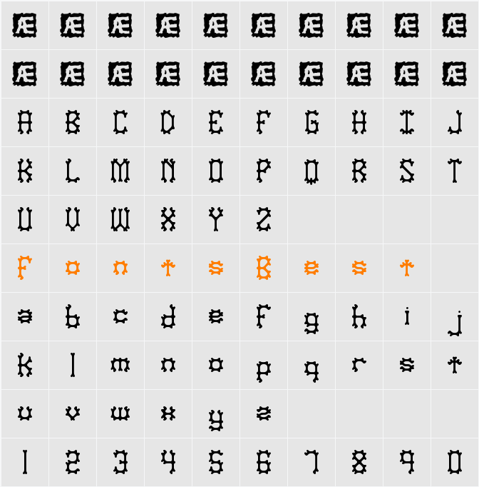 Nymonak BRK Character Map