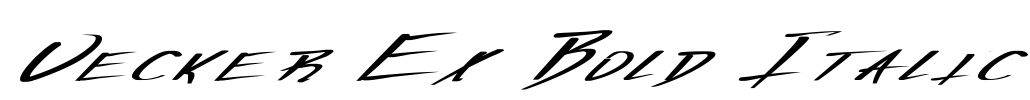 Vecker Ex Bold Italic