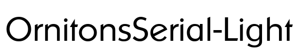 OrnitonsSerial-Light Font Image