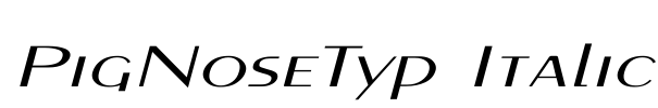 PigNoseTyp Italic