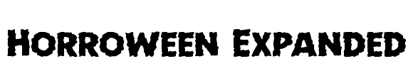 Horroween Expanded Font Image