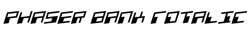 Phaser Bank Rotalic Font Image