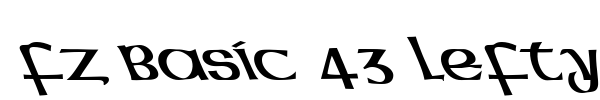 FZ BASIC 43 LEFTY Font Image
