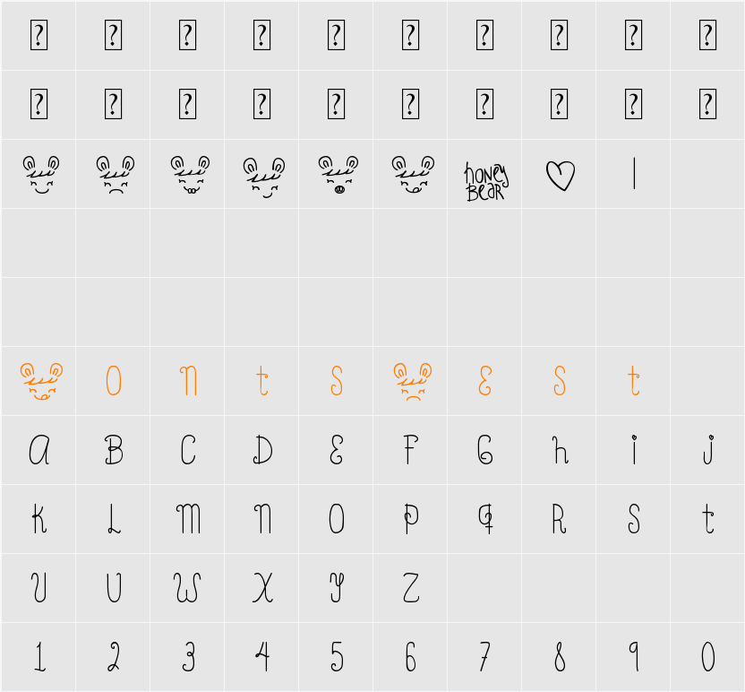 Oh_Honey_Bear Character Map