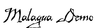 Malagua Demo Font Image