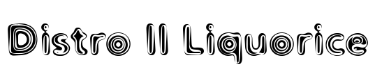 Distro II Liquorice Font Image