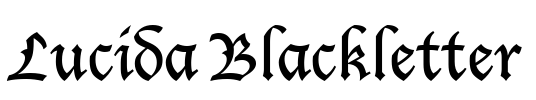 Lucida Blackletter