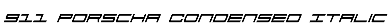 911 Porscha Condensed Italic
