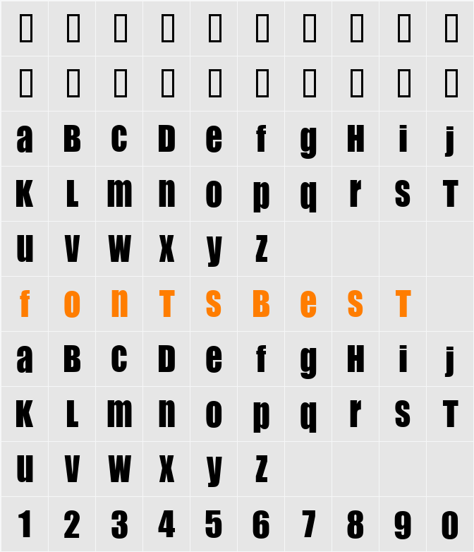 540-CAI978 Character Map