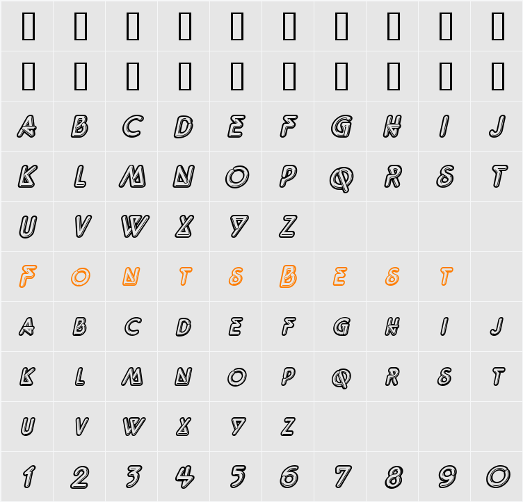 Neonz Character Map