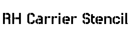 RH Carrier Stencil Font Image