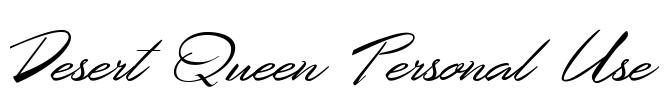 Desert Queen Personal Use Font Image
