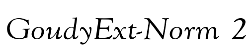 GoudyExt-Norm 2 Font Image