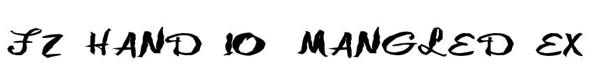FZ HAND 10 MANGLED EX Font Image