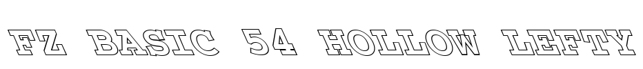 FZ BASIC 54 HOLLOW LEFTY Font Image