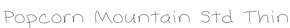 Popcorn Mountain Std Thin Font Image