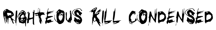 Righteous Kill Condensed Font Image