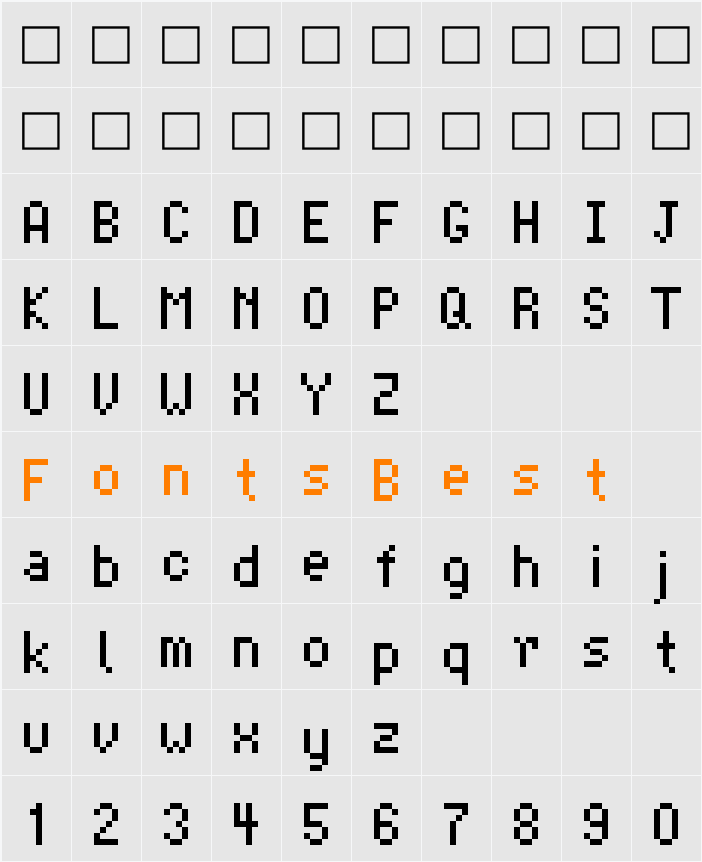 fontline6_1 Character Map