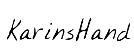 KarinsHand Font Image