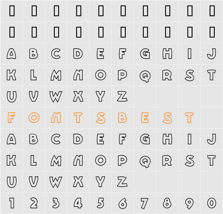 VinnieBoomBahNF Character Map