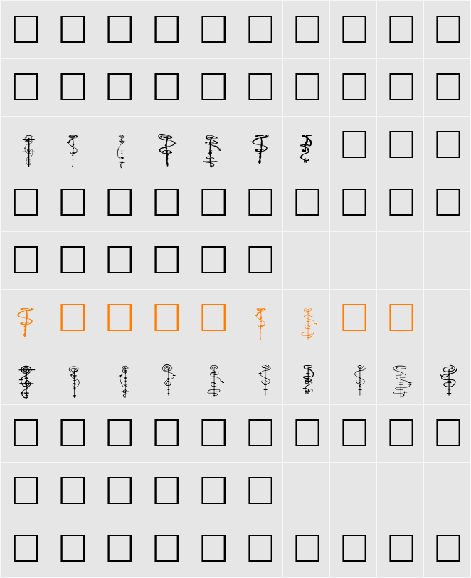 Two old vulcan beta Character Map