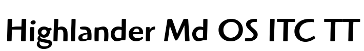 Highlander Md OS ITC TT Font Image