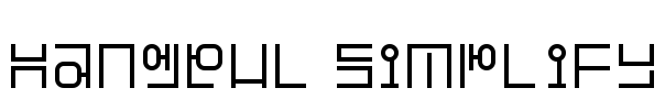 Hangeul Simplify Font Image